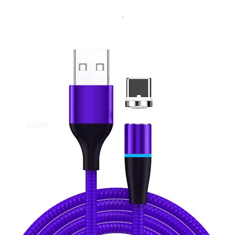 3A USB a USB-C / Tipo-C Carga Rápida + 480Mbps Transmisión de Datos Teléfono Móvil Succión Magnética Carga Rápida Cable de Datos Longitud del Cable: 1 m (Azul)