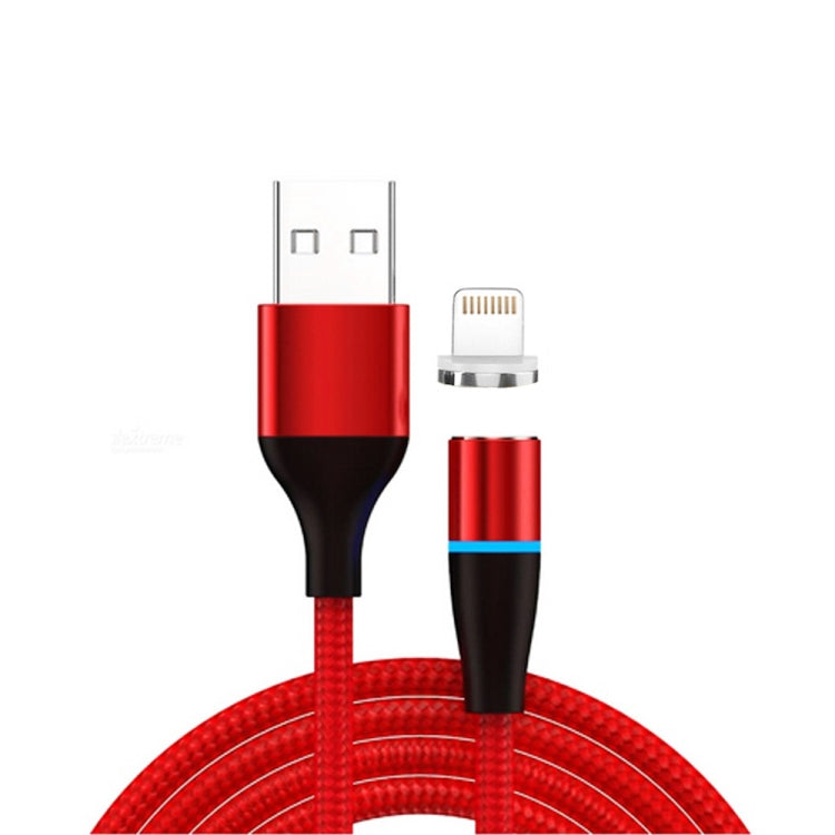 3A USB a 8 Pines de Carga Rápida + 480 Mbps Transmisión de Datos Teléfono Móvil Succión Magnética Carga Rápida Cable de Datos Longitud del Cable: 1 m (Rojo)