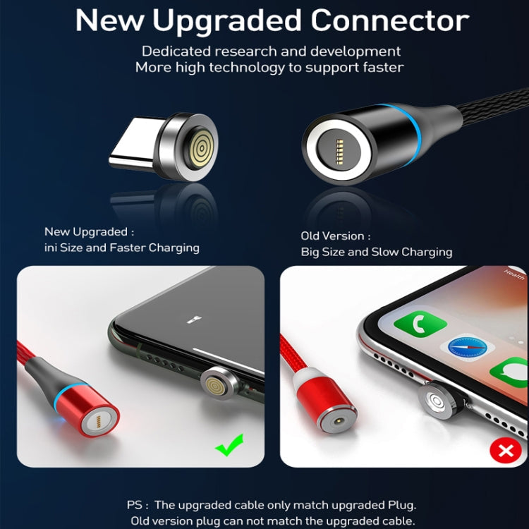 2 in 1 3A USB to Micro USB + USB-C / Type-C Fast Charge + 480Mbps Data Transmission Mobile Phone Magnetic Suction Fast Charge Data Cable Cable Length: 1m (Black)