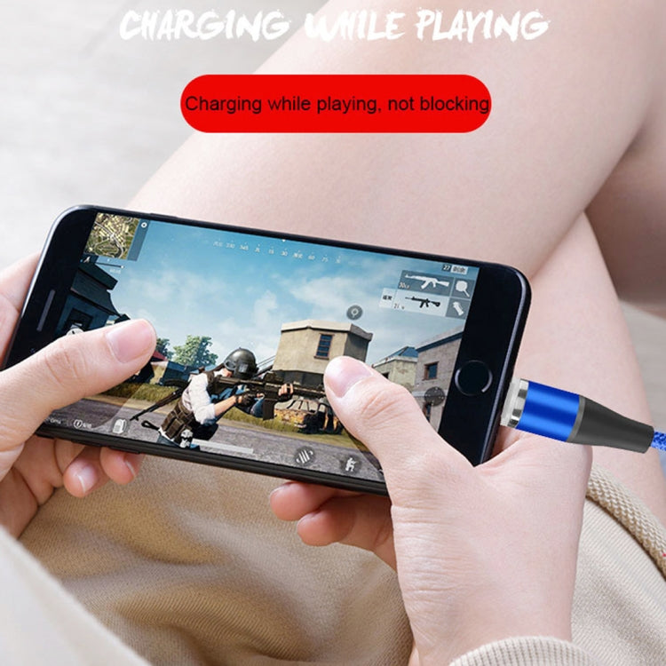 2 in 1 3A USB to 8 Pin + USB-C / Type-C Fast Charge + 480Mbps Data Transmission Mobile Phone Magnetic Suction Fast Charge Data Cable Cable Length: 1m (Red)