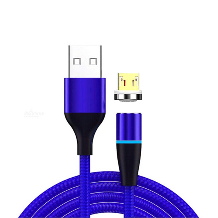 3A USB to Micro USB Fast Charge + 480Mbps Data Transmission Mobile Phone Magnetic Suction Fast Charge Data Cable Cable Length: 2m (Blue)