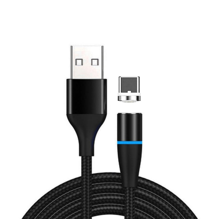 3A USB to USB-C / Type-C Quick Charge + 480 Mbps Data Transmission Mobile Phone Magnetic Suction Quick Charge Data Cable Cable Length: 2m (Black)