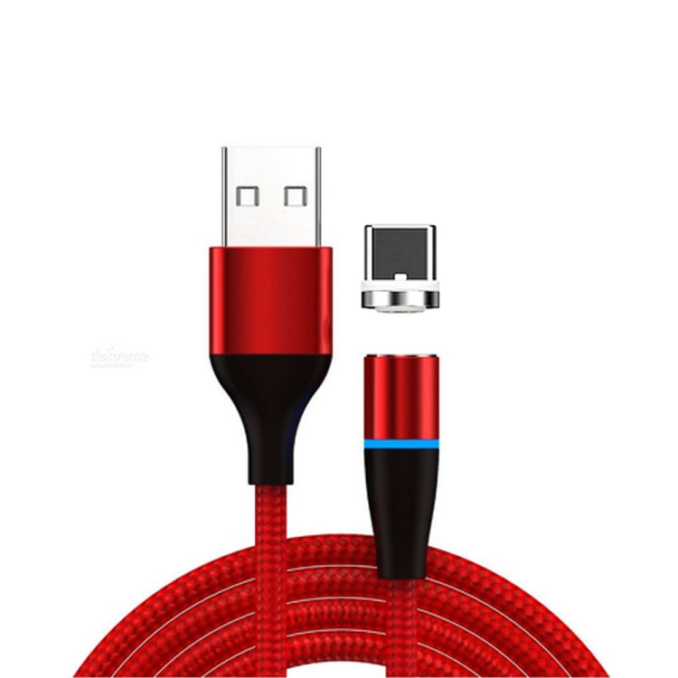 3A USB a USB-C / Tipo-C Carga Rápida + 480Mbps Transmisión de Datos Teléfono Móvil Succión Magnética Carga Rápida Cable de Datos Longitud del Cable: 2 m (Rojo)