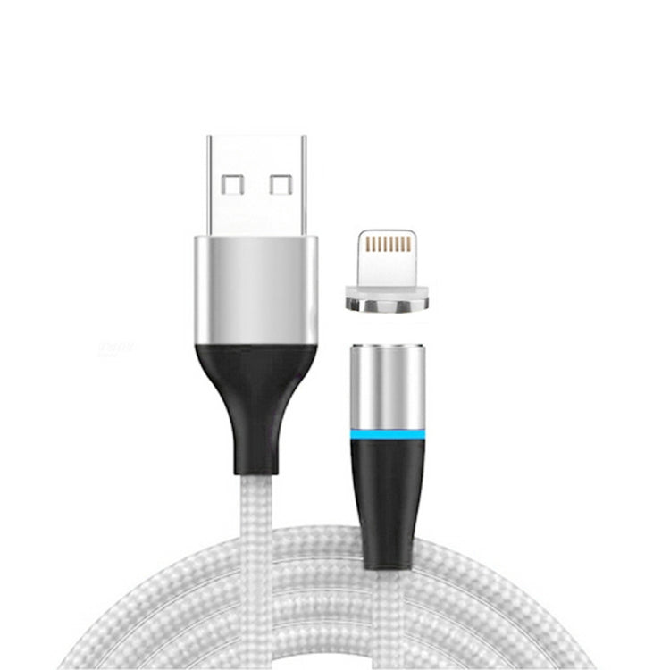 3A USB to 8 Pin Fast Charge + 480Mbps Data Transmission Mobile Phone Magnetic Suction Fast Charge Data Cable Cable Length: 2m (Silver)