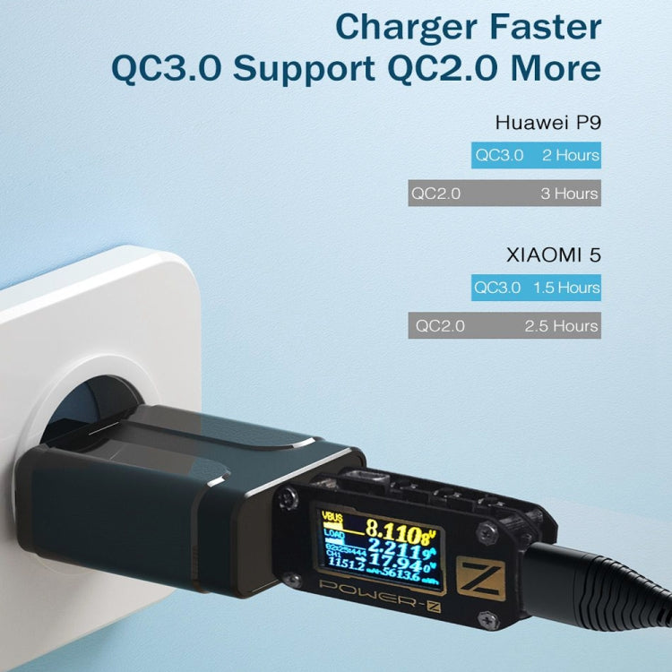 QC3.0 Portable USB 18W Universal Port Fast Charging Charger EU Plug (Black)