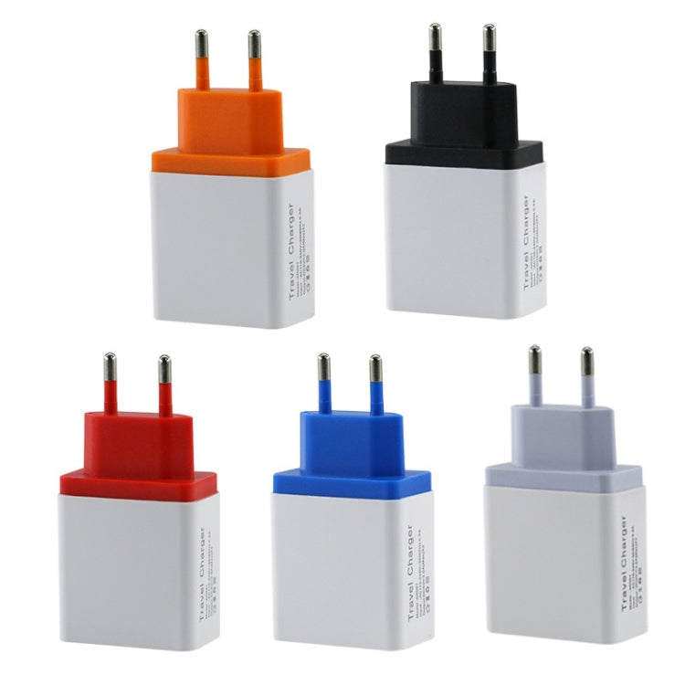 2A 3 USB PORTSTRELVEL Chargeur Prise UE (Orange)