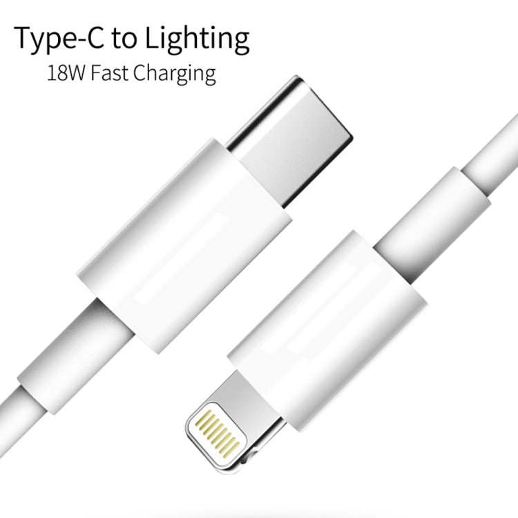 SDC-18W 18W PD 3.0 Type-C / USB-C + QC 3.0 Dual USB Fast Charging Universal Travel Charger with Type-C / USB-C to 8Pin Fast Charging Data Cable US Plug