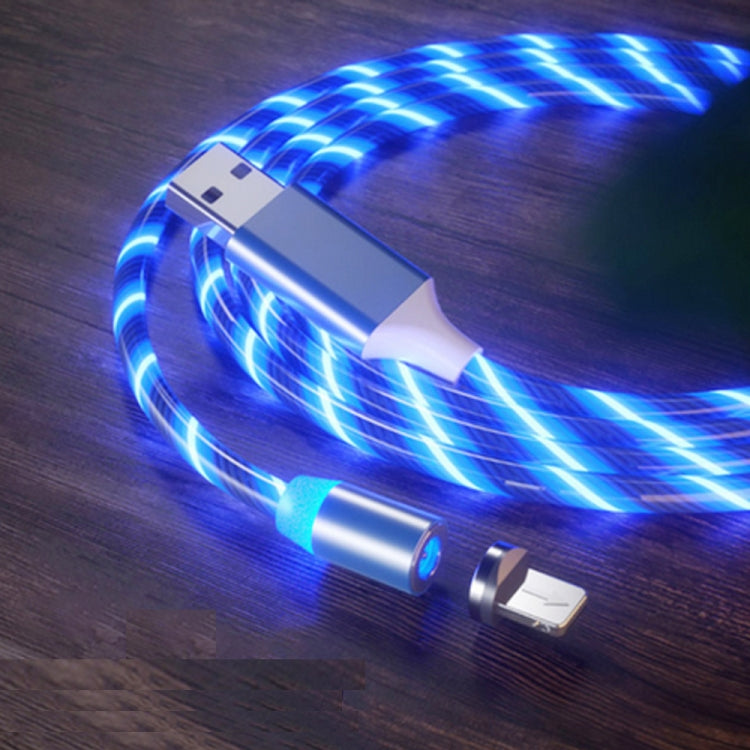 Câble de charge USB vers 8 broches avec ventouse magnétique colorée pour téléphone portable Longueur : 1 m