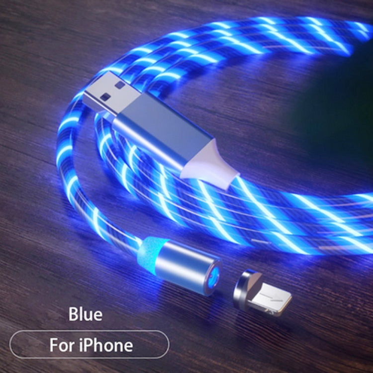 USB to 8 Pin Charging Cable with Colorful Magnetic Suction Cup for Mobile Phone Length: 1m