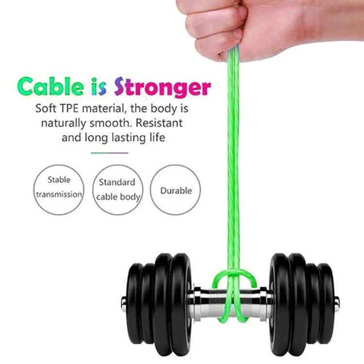 2 in 1 USB to 8 Pin + Type-C / USB-C Magnetic Absorption Mobile Phone Charging Cable Streamer Colorful Length: 1m (Green Light)