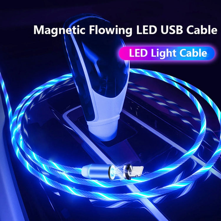 Cable de Carga USB a 8 Pines de succión Magnética Colorida Streamer para Teléfono Móvil longitud: 2 m (luz Azul)