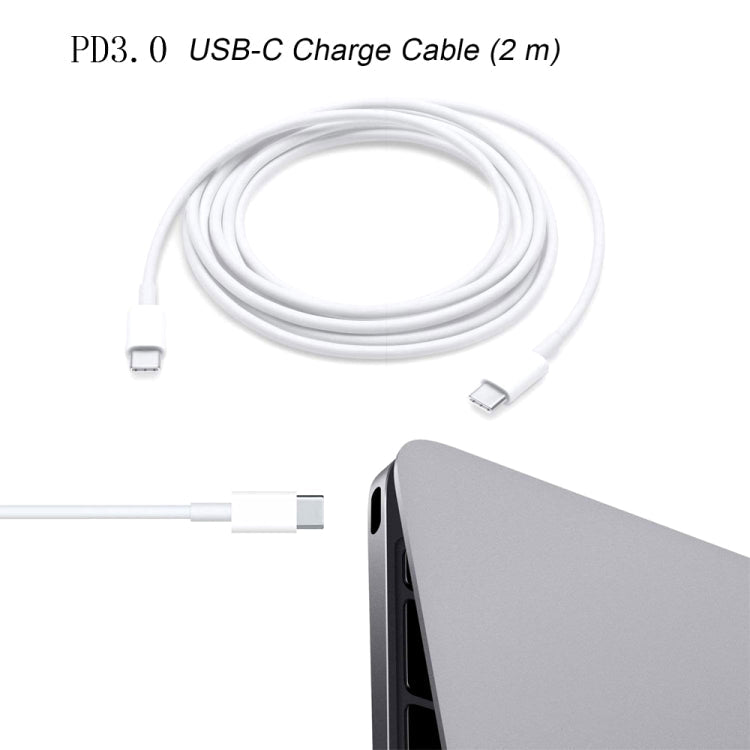 2 en 1 PD 30W USB-C / Type-C + 3A PD 3.0 USB-C / Type-C a USB-C / Type-C Juego de Cables de Datos de Carga Rápida Longitud del Cable: 2 m Enchufe del Reino Unido