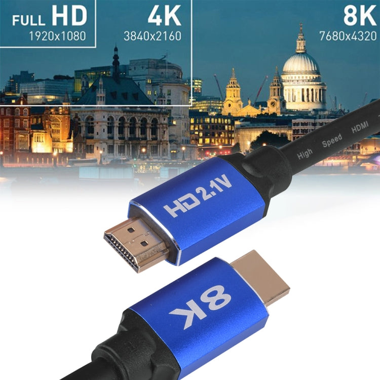 HD08 8K Ultra Clear HDMI 2.1 TV Decodificador de Proyección de computadora Cable HDMI Longitud del Cable: 0.5m