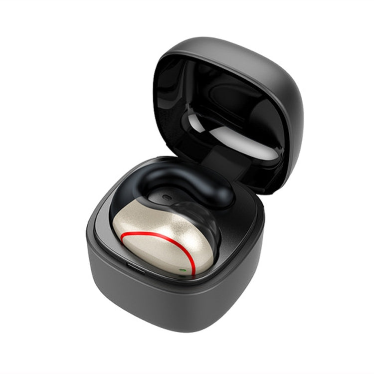 T25 Écouteurs intra-auriculaires invisibles sans fil Bluetooth 5.0 sur les oreilles Appels haute définition Écouteurs à conduction osseuse en veille super longue (Blanc)