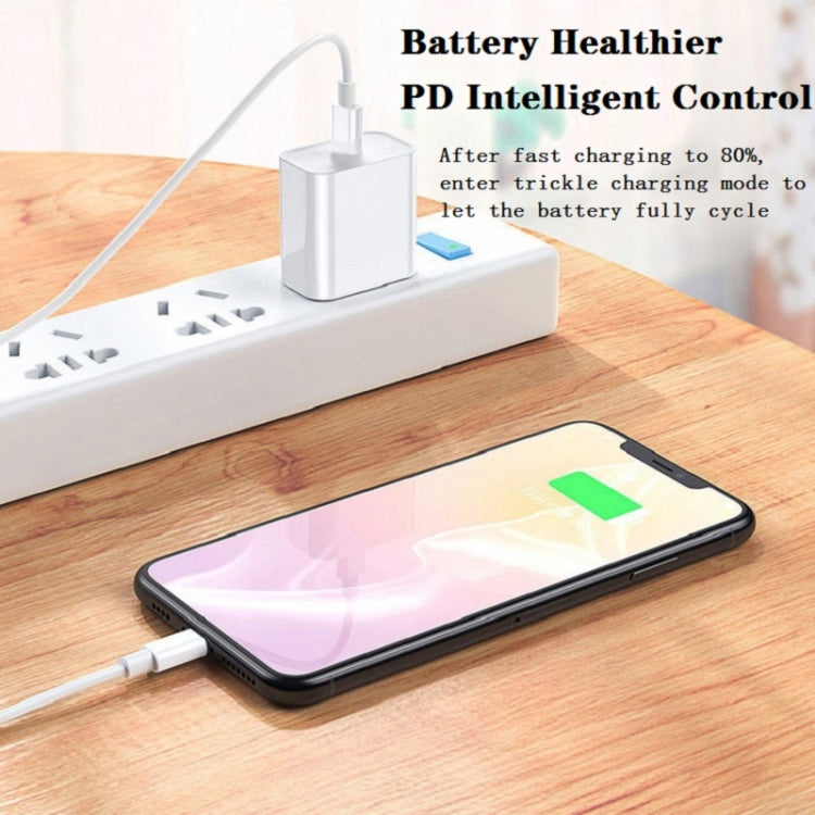 20W PD 3.0 Fast Charger Power Adapter with USB-C / Type-C to 8 PIN AU Plug Cable Fast Charging Cable (2M)