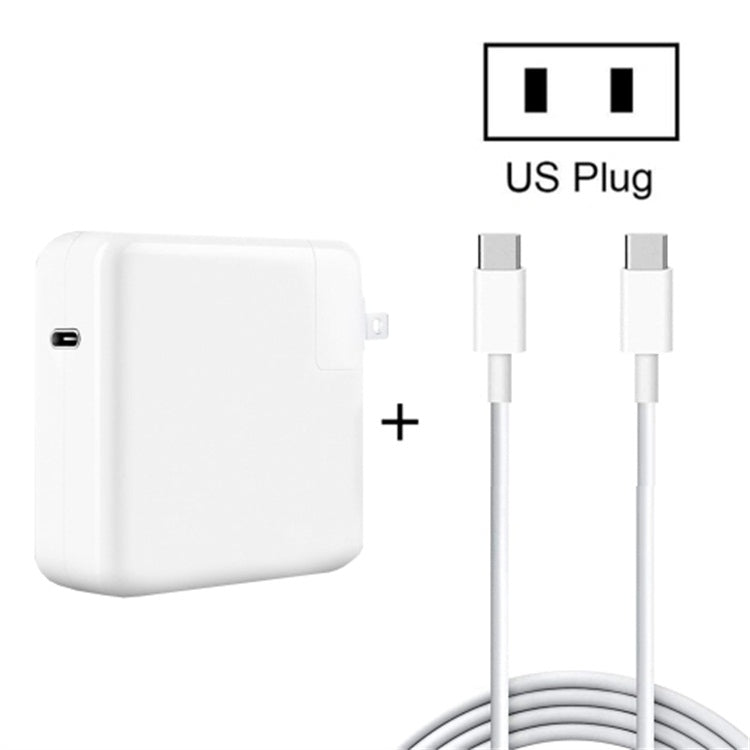 Adaptador de alimentación de 96W USB-C / TYPE-C Cargador Portátil con 1.8M USB-C / TYPE-C a USB-C / TYPE-C Cable de Carga Enchufe de US
