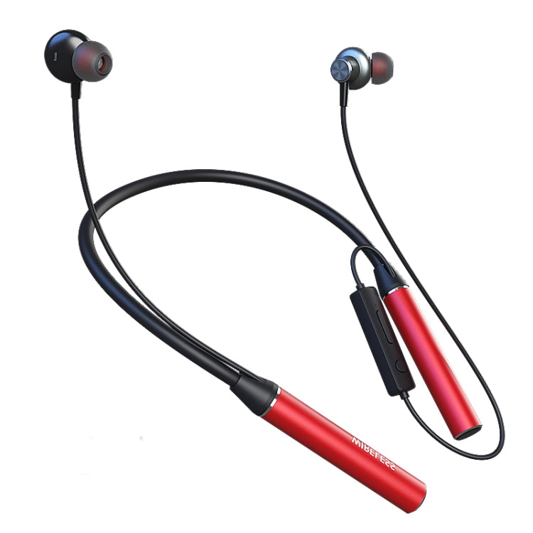 GYM530 Magnetic Neckband Noise Canceling Sports Headphones In-Ear Headphones Support Stereo Hands-free / TF Card (Red)