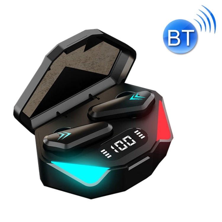 TWS-Y04 Contrôleur de contrôle AURAPHIC Bluetooth 5.0 TWS Binaural TRUE STEREO TOUCH AVEC ÉTUI DE CHARGE À LED (Noir)