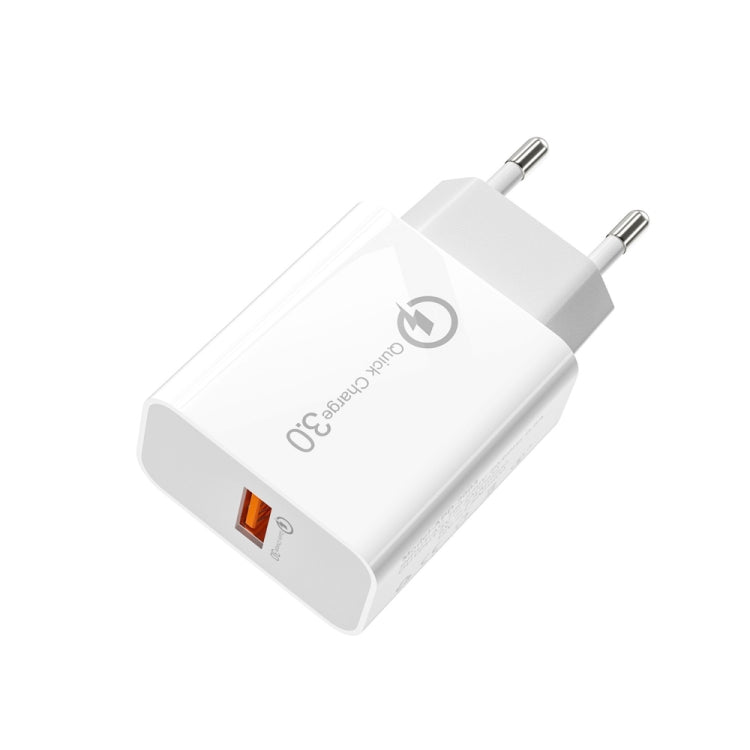 APD-2003 18W QC3.0 USB Single Port Charger with 1M USB to Type-C Data Cable (EU Plug)