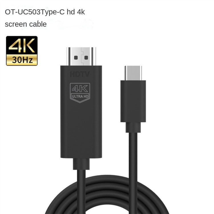 OT-UC503 Câble d'affichage 4 KUSB Type C mâle vers HDMI mâle