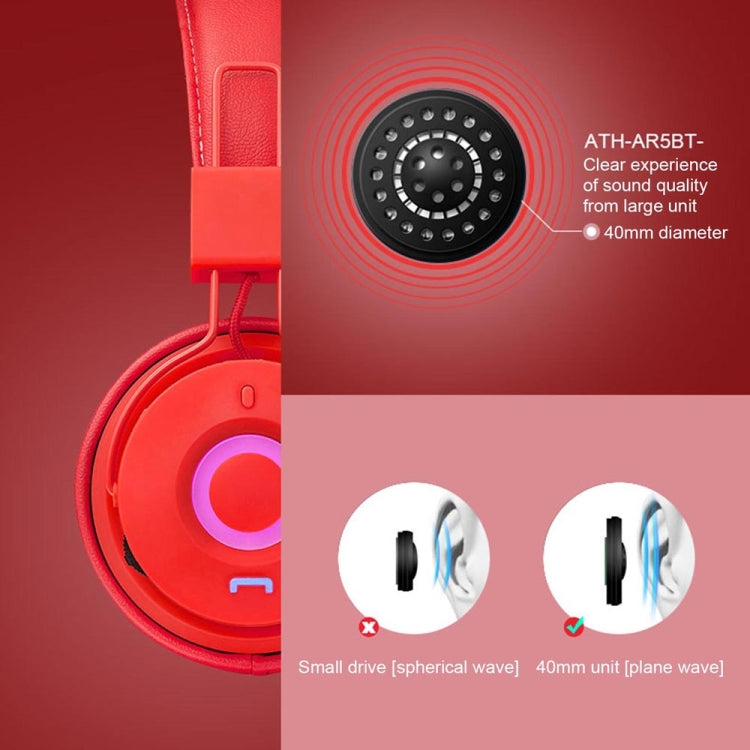 Casque Bluetooth sans fil pliable X10 Music avec prise en charge du microphone Aux-in (rose)