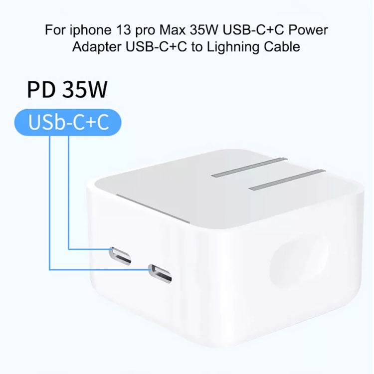 PD 35W Charge DE PULTOS USB-C / TYPE COP CHOP CON Câble de données 1M Type C à 8 broches EE Eu
