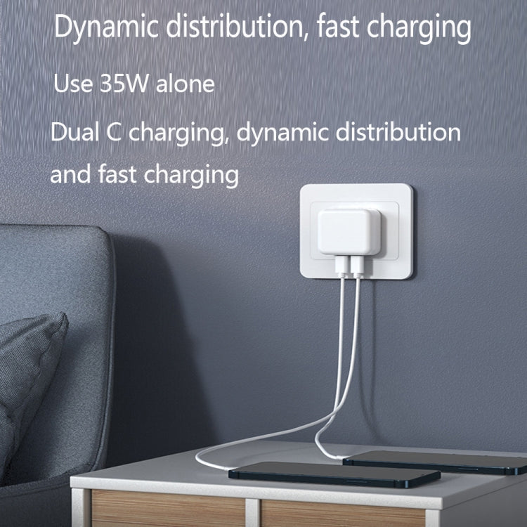 PD 35W Charge DE PULTOS USB-C / TYPE-C Dual FOR SERIAL pour iPhone / iPad US