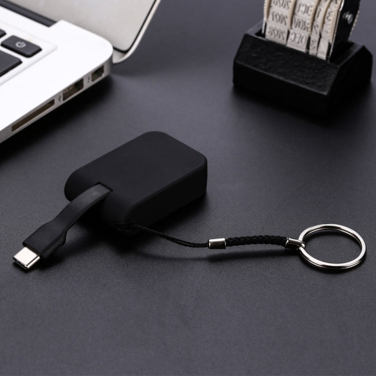 Keychain Portable USB-C USB 3.1 Type C Male to VGA Female 2K 1080P Display monitor Adapter Converter Cable For Macbook