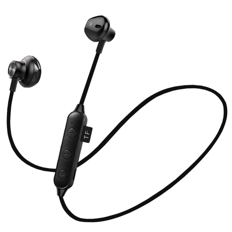 DL-33 5.0 Casque Bluetooth sans fil Insert Card Sweatproof Sports Headphones Bass Stereo Headset (Noir)