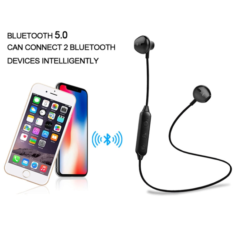 DL-33 5.0 Wireless Bluetooth Headphones Insert Card Sweatproof Sports Headphones Bass Stereo Headset (Red)