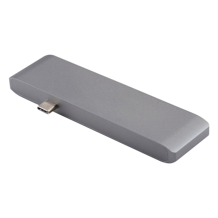 Type C to HDMI USB3.0 HUB USB-C Charging SD/TF Card Adapter for Macbook GW (Grey)