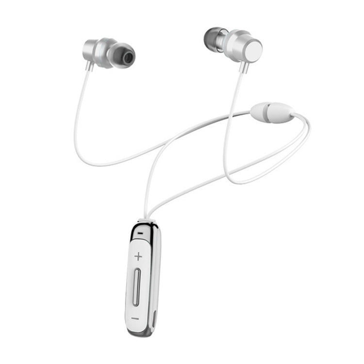 BT315 Sport Casque Bluetooth Casque stéréo sans fil Bluetooth 4.1 Écouteur avec microphone Magnétique Basse Écouteur sport (Blanc)
