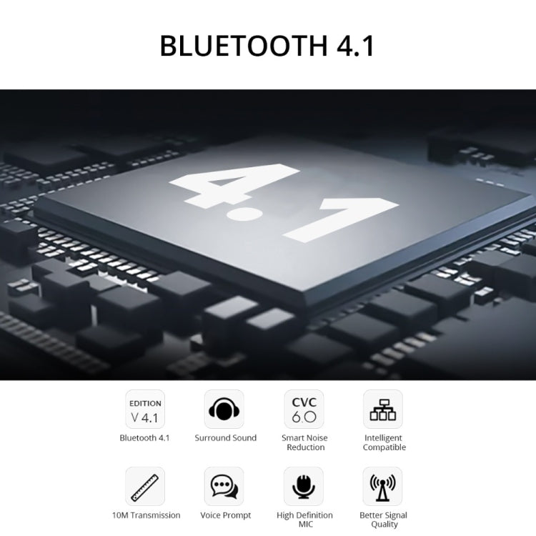 BT315 Sport Auriculares Bluetooth Auriculares Stereo Inalámbricos Bluetooth 4.1 Auricular con Micrófono Auricular Magnético con bajos Deportivos (Blanco)