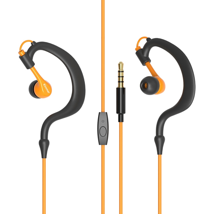 Kimmar R02 Écouteur ergonomique à crochet d'oreille avec haut-parleur IPX5 Mode étanche 10 mm (Orange)