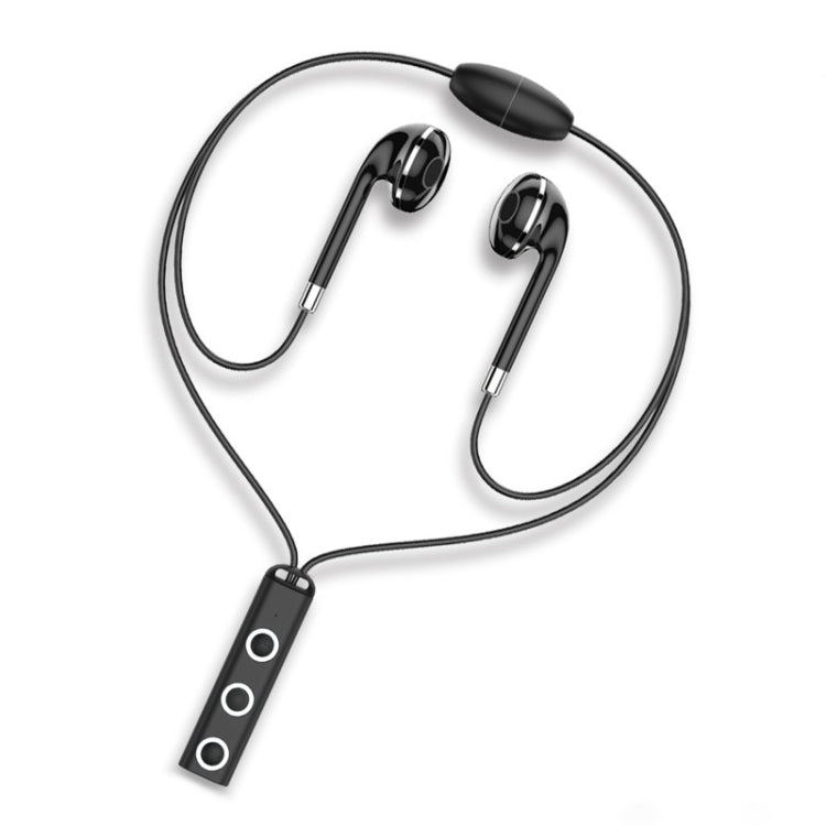BT313 Magnetic Sport Headphones Wireless Handsfree Bluetooth Stereo Bass HD Headphones with Mic (Black)