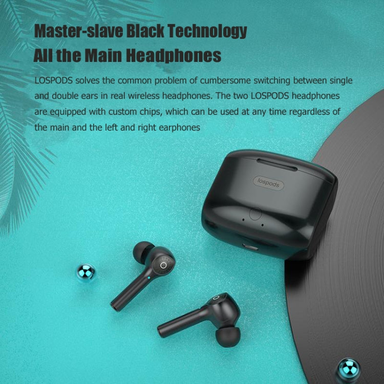 TWS-T9 Pop-up 5.0 Auriculares con Control táctil Hifi Calidad de Sonido Auriculares Inalámbricos Bluetooth transparentes y duraderos (Blanco)