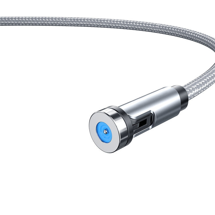 Câble magnétique pivotant pour prise anti-poussière CC56 Longueur du câble : 2 m Style : ligne (argent)