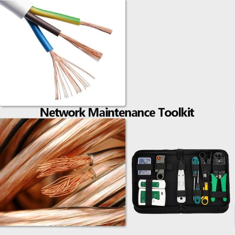 Juego de Herramientas manuales Para Probador de abrazadera de Cable de red de tres Propósitos kit de Reparación de red doméstica estilo: 12 en 1
