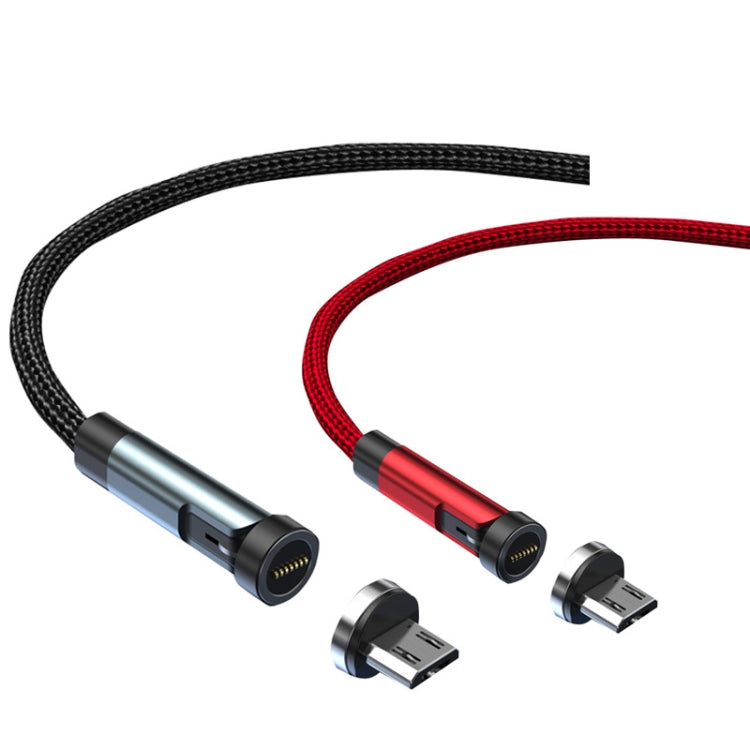 CC57 Cable de Datos de Carga Rápida Magnética rotativa de 540 grados estilo: 2 m + Cabezal de Android (Rojo)
