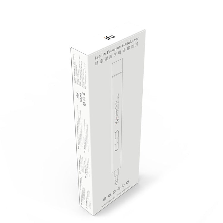 iFu - Mini Destornillador eléctrico de 22 bits reCargable Inalámbrico de Precisión kit de Destornillador (Blanco)