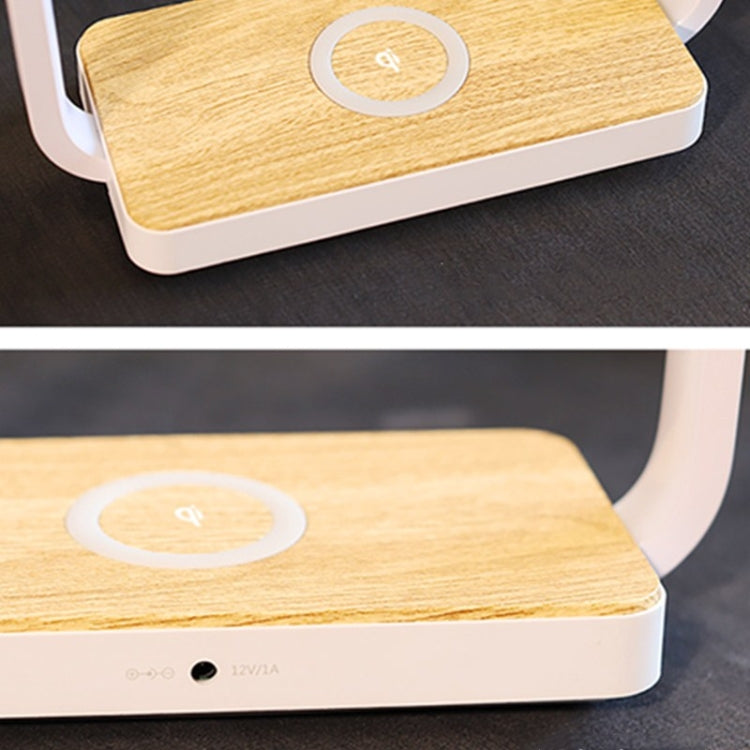 Cargador Inalámbrico QI Smart Home para Teléfono Móvil con lámpara de cabecera de inducción (Blanco cálido)