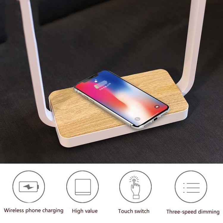 Smart Home QI Wireless Charger for Mobile Phone with Induction Bedside Lamp (Warm White)