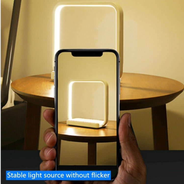 Cargador Inalámbrico QI Smart Home para Teléfono Móvil con lámpara de cabecera de inducción (Blanco cálido)
