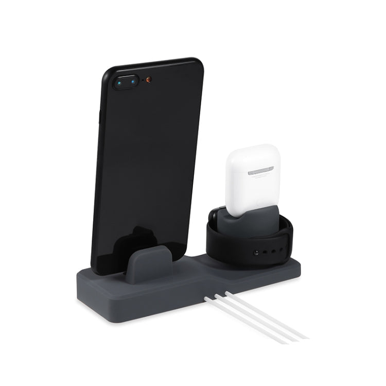 Support de charge de téléphone portable pour iPhone / Apple WHTCH 5 / Airpods Pro (Blanc)