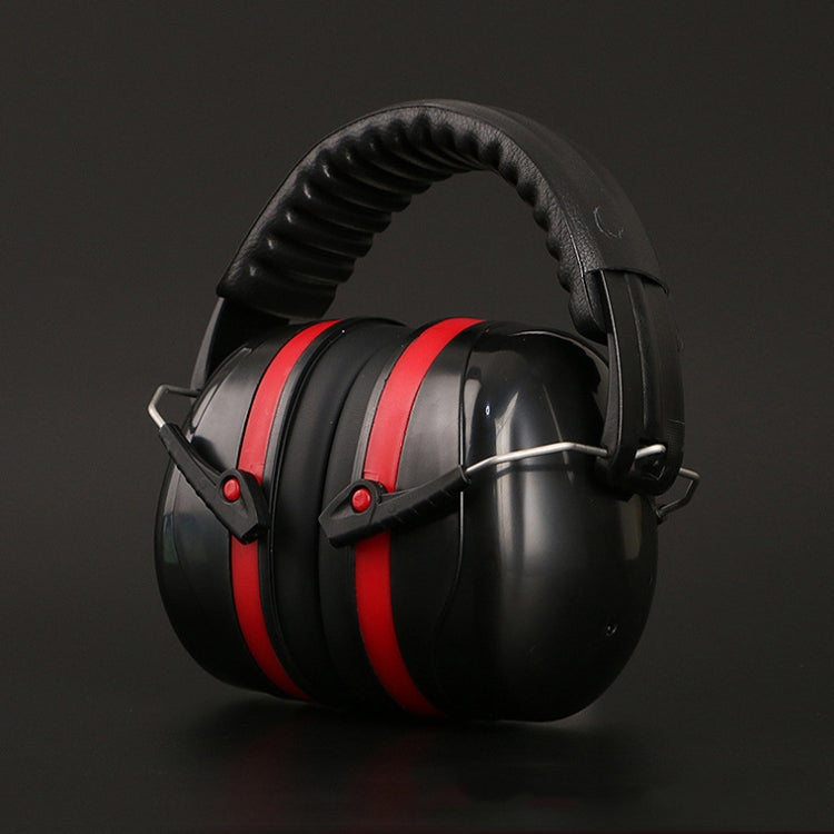 Cache-oreilles insonorisés anti-bruit pour dormir Cache-oreilles de protection industriels Bouchons d'oreilles (rouge noir)