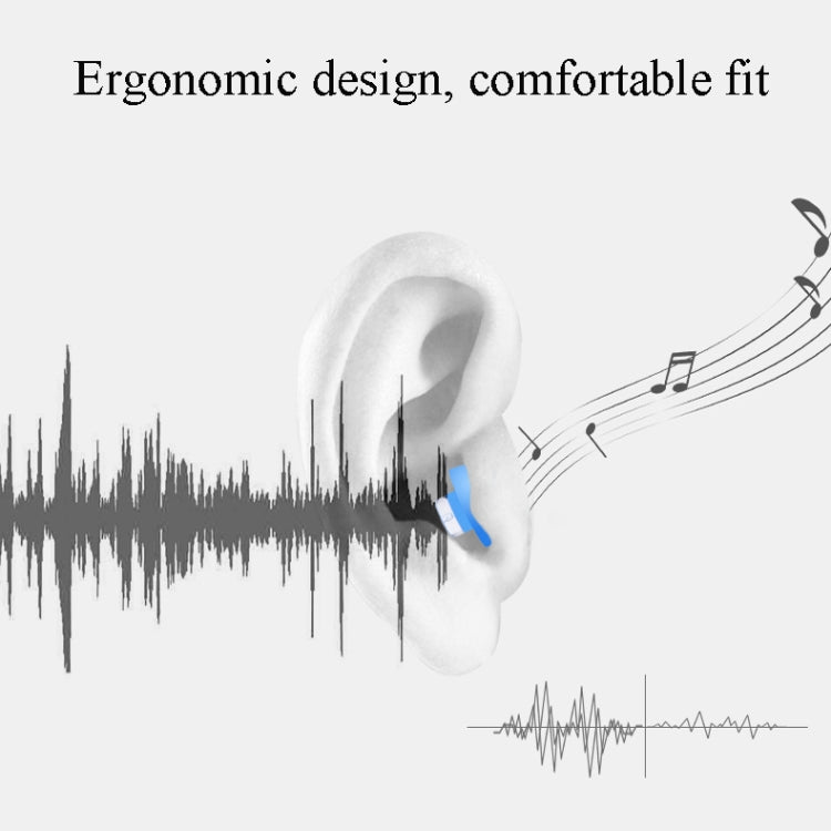 Bouchons d'oreille bruit en silicone Annulation du bruit 32 dB. Pour  dormir, nager, étudier, anti-ronflement. (blanc-turquoise)