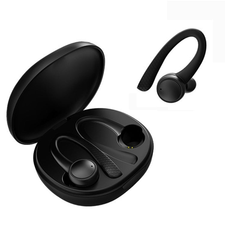 T7 Pro Wireless Sports In-Ear Headphones Dual Bluetooth 5.0 Headphones (Black)