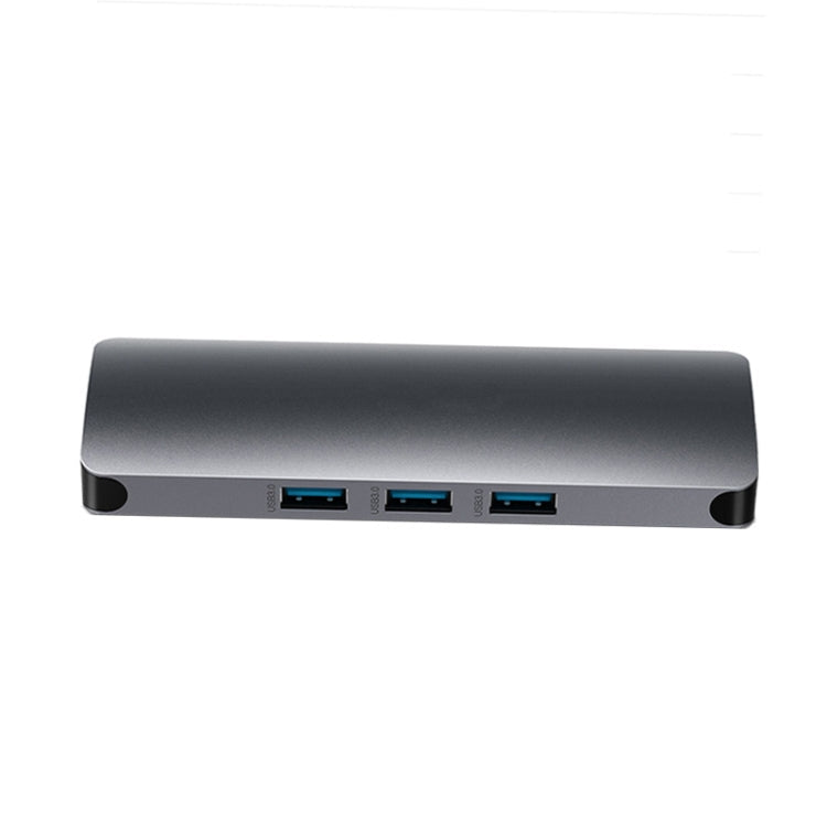 Mirascreen TC18 9 en 1 USB-C / Type-C vers USB 3.0 + Port Ethernet Gigabit + HDMI + Fente pour carte TF + Fente pour carte SD + Interface audio + Station d'accueil d'interface de charge USB-C / Type-C. .. Convertisseur HUB pour Ordinateur portable MacBook