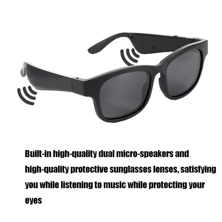A12 Smart Bluetooth Audio Sunglasses Bluetooth Glasses (Black)