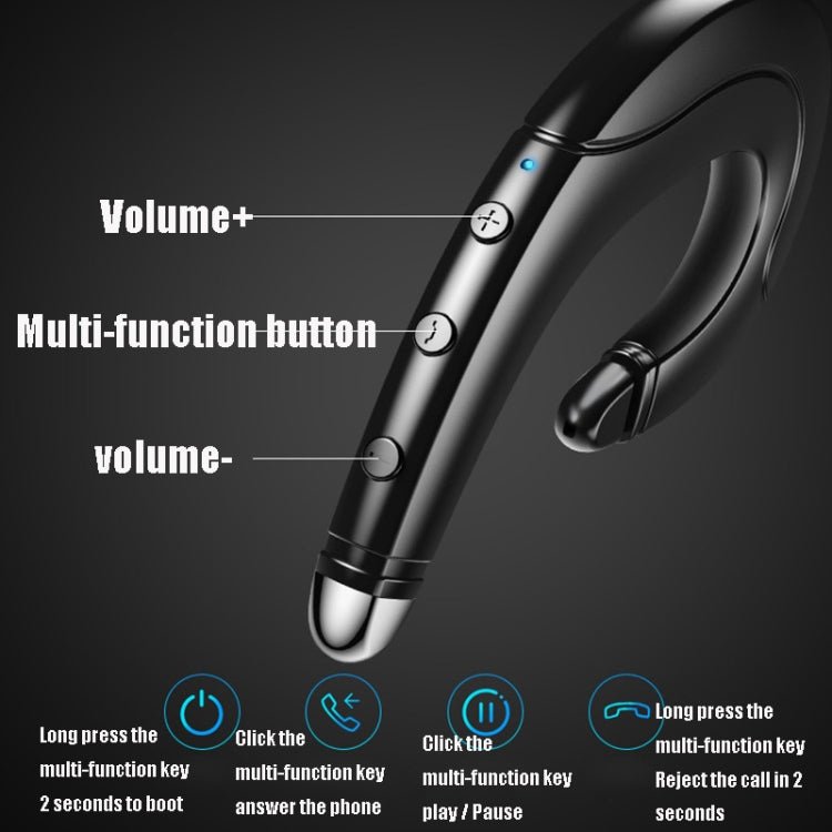 Auriculares Inalámbricos Deportivos Bluetooth F88 Color: Negro de una sola Oreja (Versión alta)
